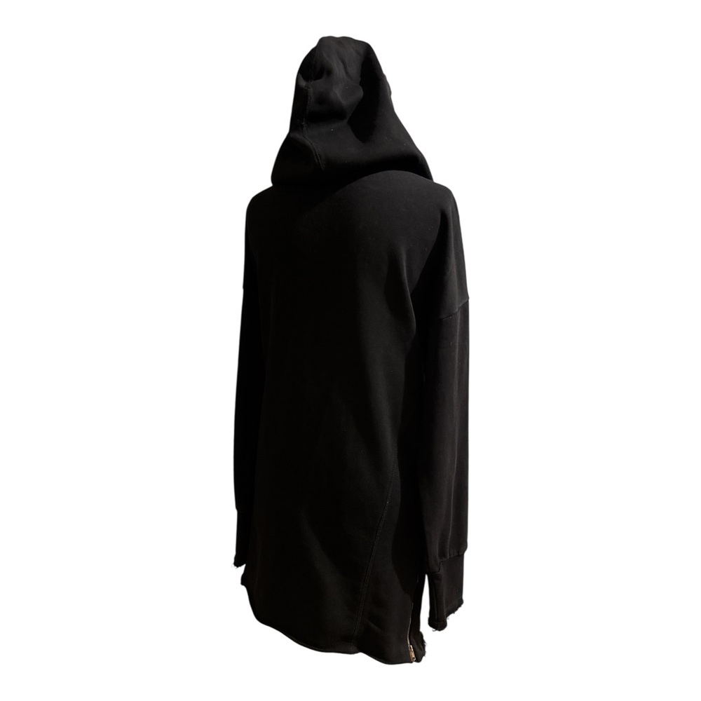 FATE Black Hooded Cloak Unisex Size M | Gothic Grunge Cape Raw Hem Distressed - Picture 8 of 11